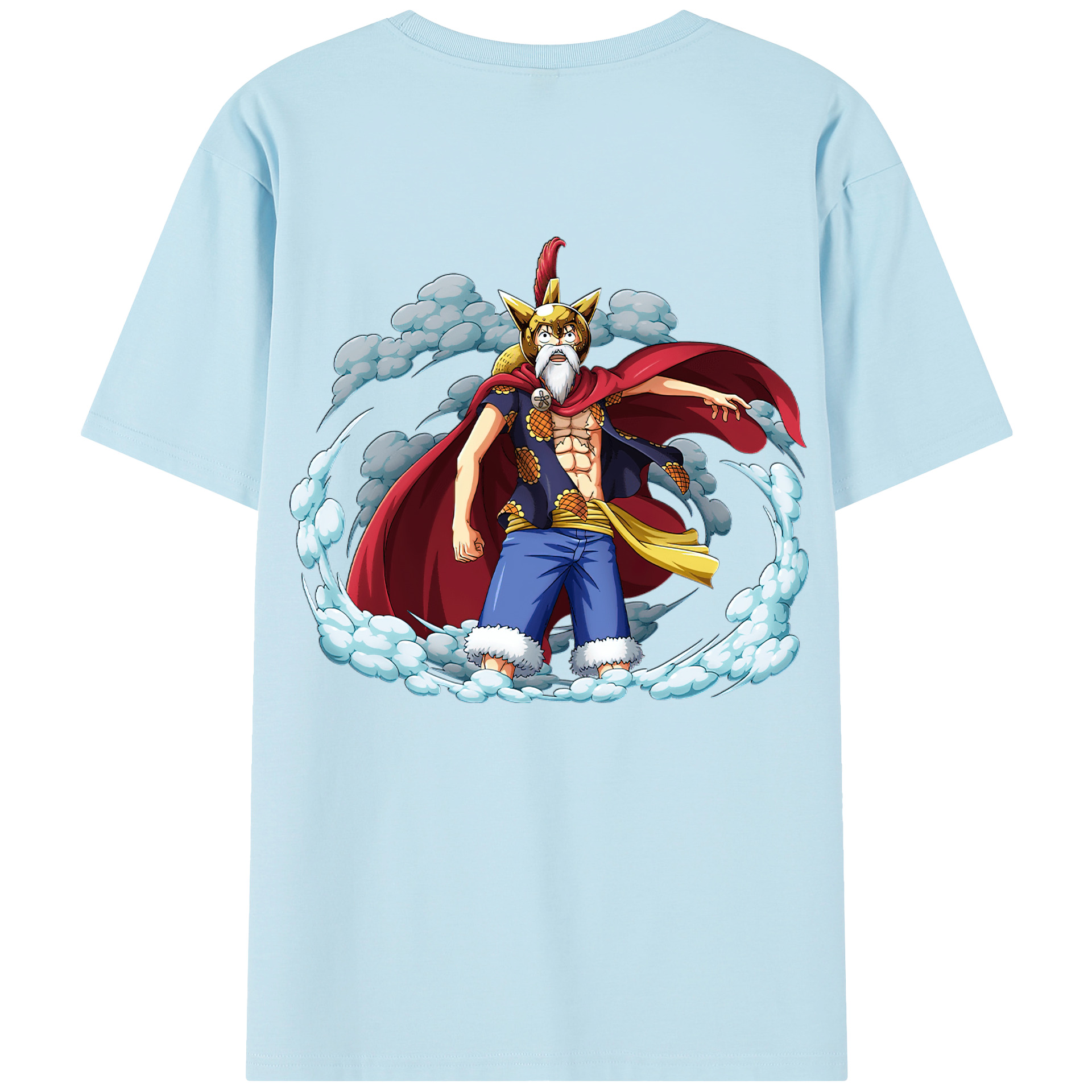 ワンピース モンキー・D・ルフィ ONE PIECE Monkey D. Luffy 綿100％半袖Tシャツ（背面プリント）